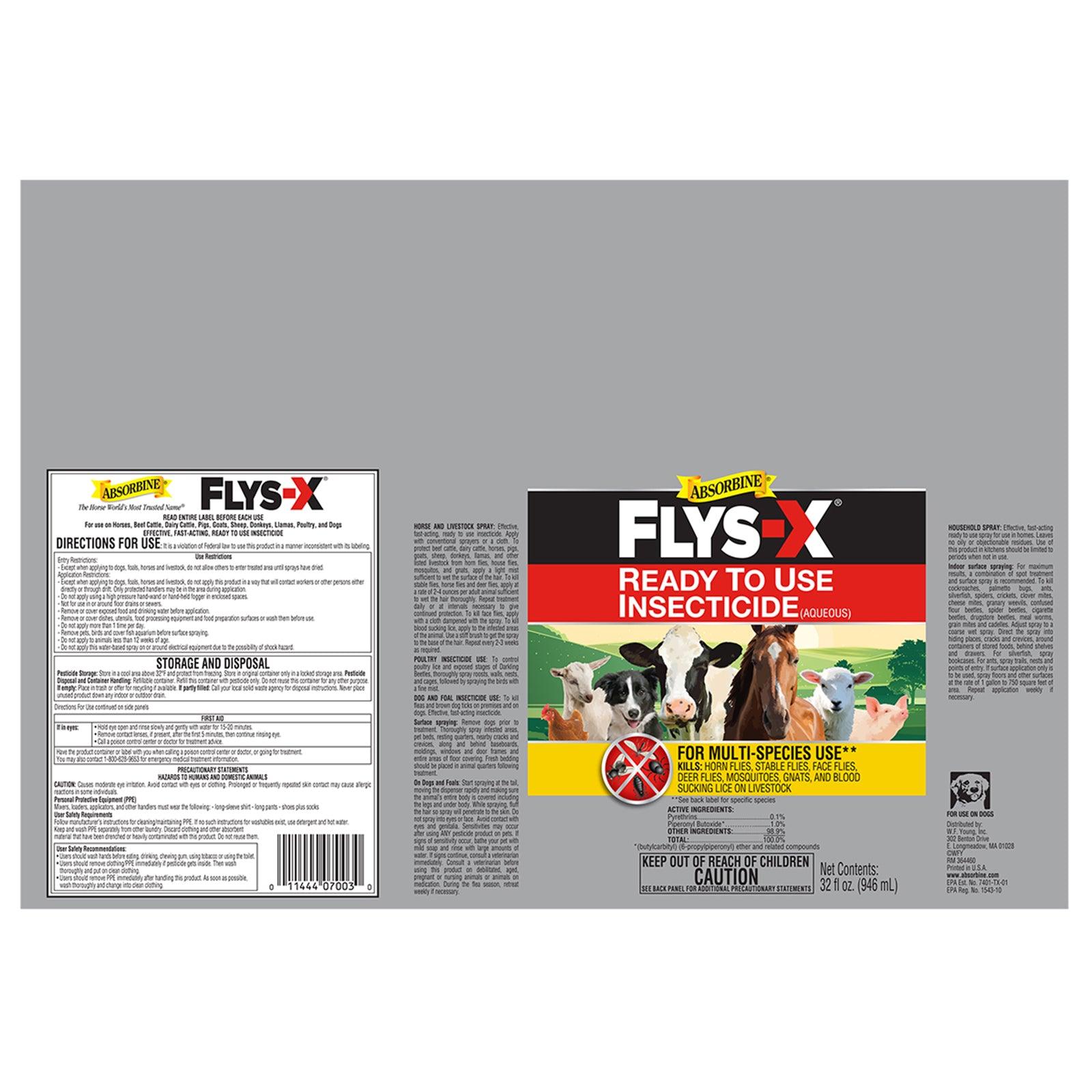 Flys-X® For Livestock Fly Control absorbine   