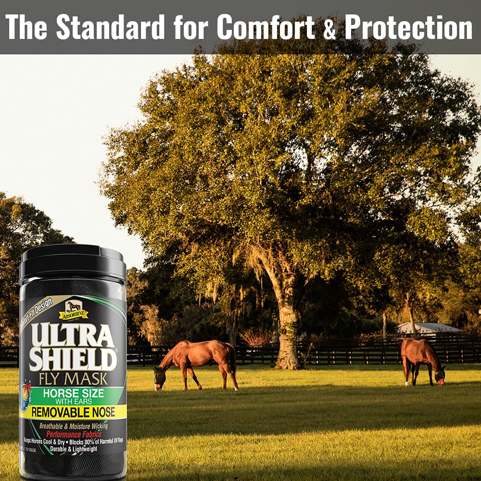 UltraShield® Fly Mask with Removable Nose Fly Control absorbine   