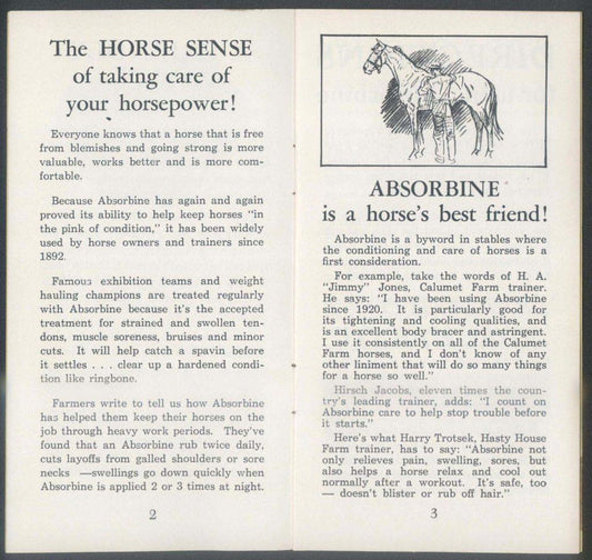 Then and Now, Our Liniments are The Top Choice of Professionals - Absorbine