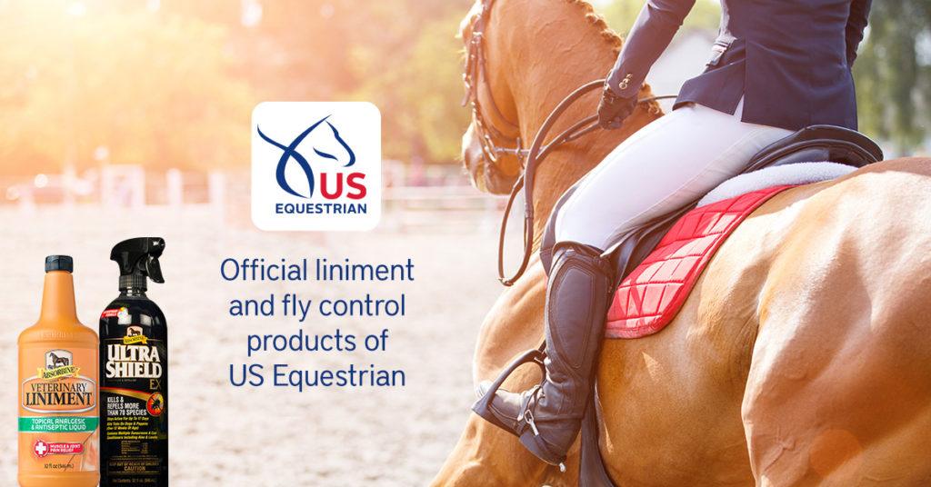 Absorbine official liniments and fly sprays of US Equestrian USEF