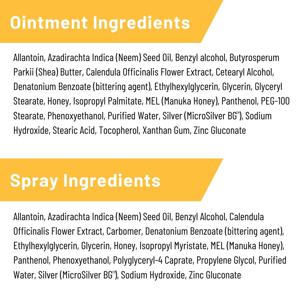 Silver Honey® Rapid Wound Repair Ointment + Spray Gel Combo