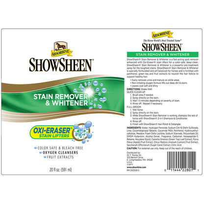 ShowSheen® Stain Remover & Whitener Skin & Coat Care absorbine   