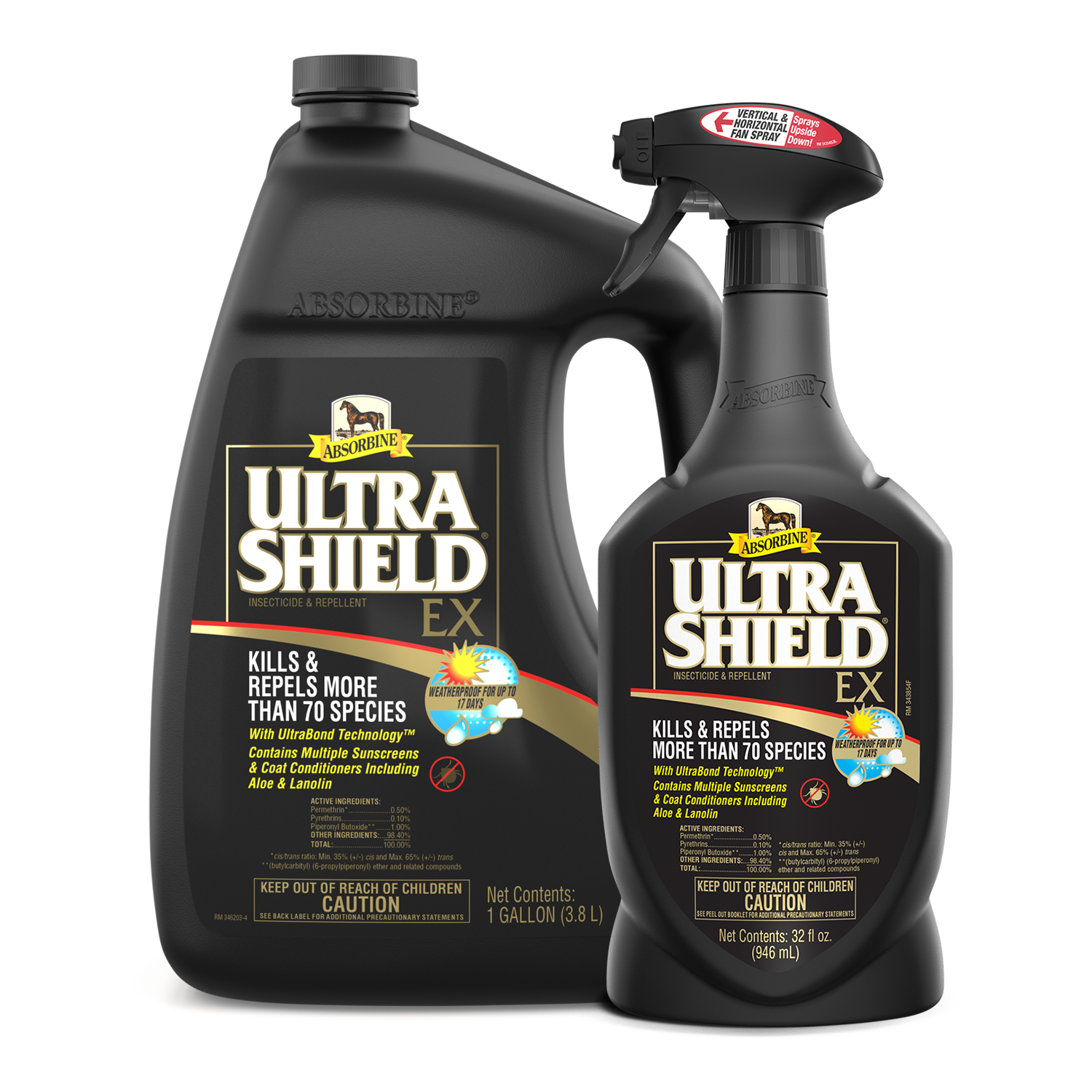 UltraShield EX quart and gallon bottles