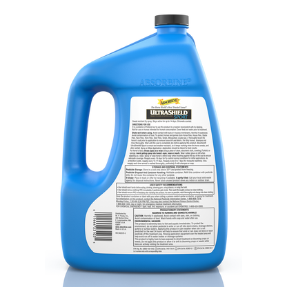 UltraShield Sport Gallon bottle back label.