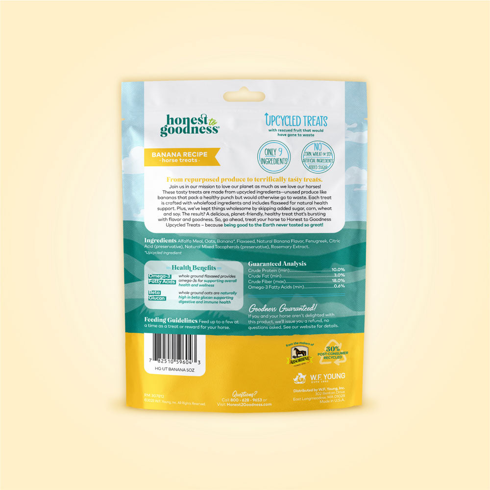 FREE GIFT WITH ANY PURCHASE! Honest To Goodness® Upcycled Horse Treats – Banana 5oz