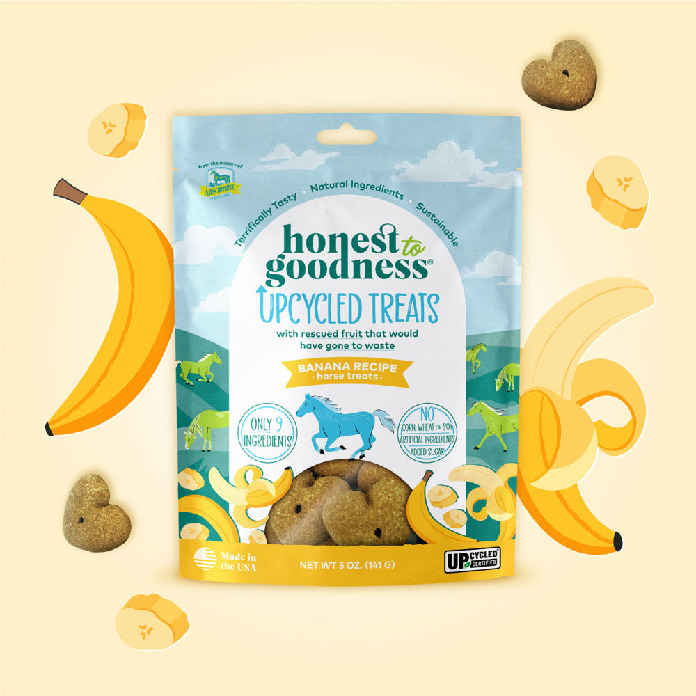 FREE GIFT WITH ANY PURCHASE! Honest To Goodness® Upcycled Horse Treats – Banana 5oz
