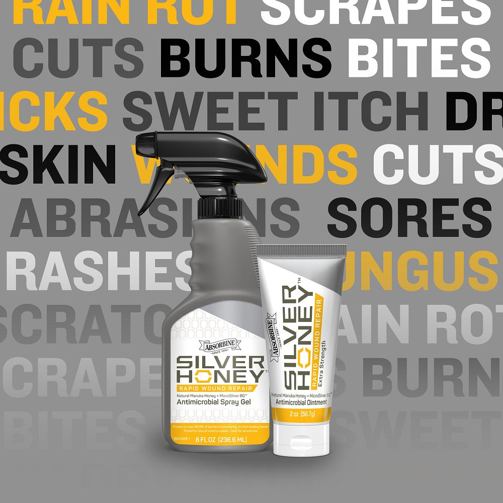 Silver Honey® Rapid Wound Repair Ointment + Spray Gel Combo