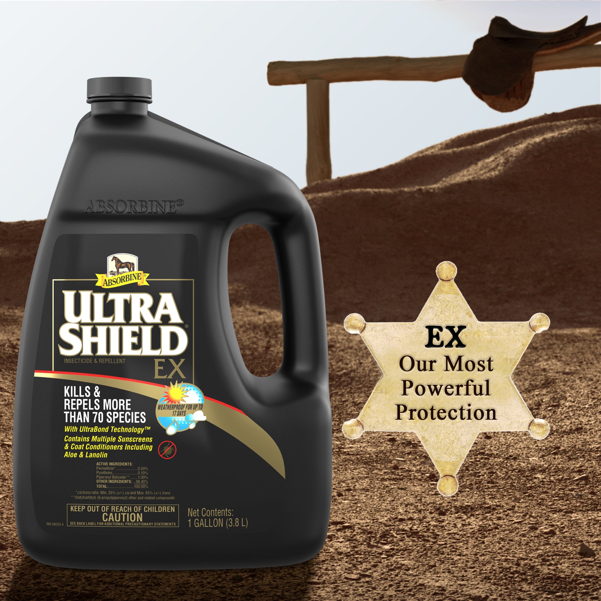 UltraShield EX Gallon, kills and repels more than 70 species.  EX our most powerful protection.