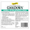 CoolDown herbal after-workout rinse, after-workout rinse back label