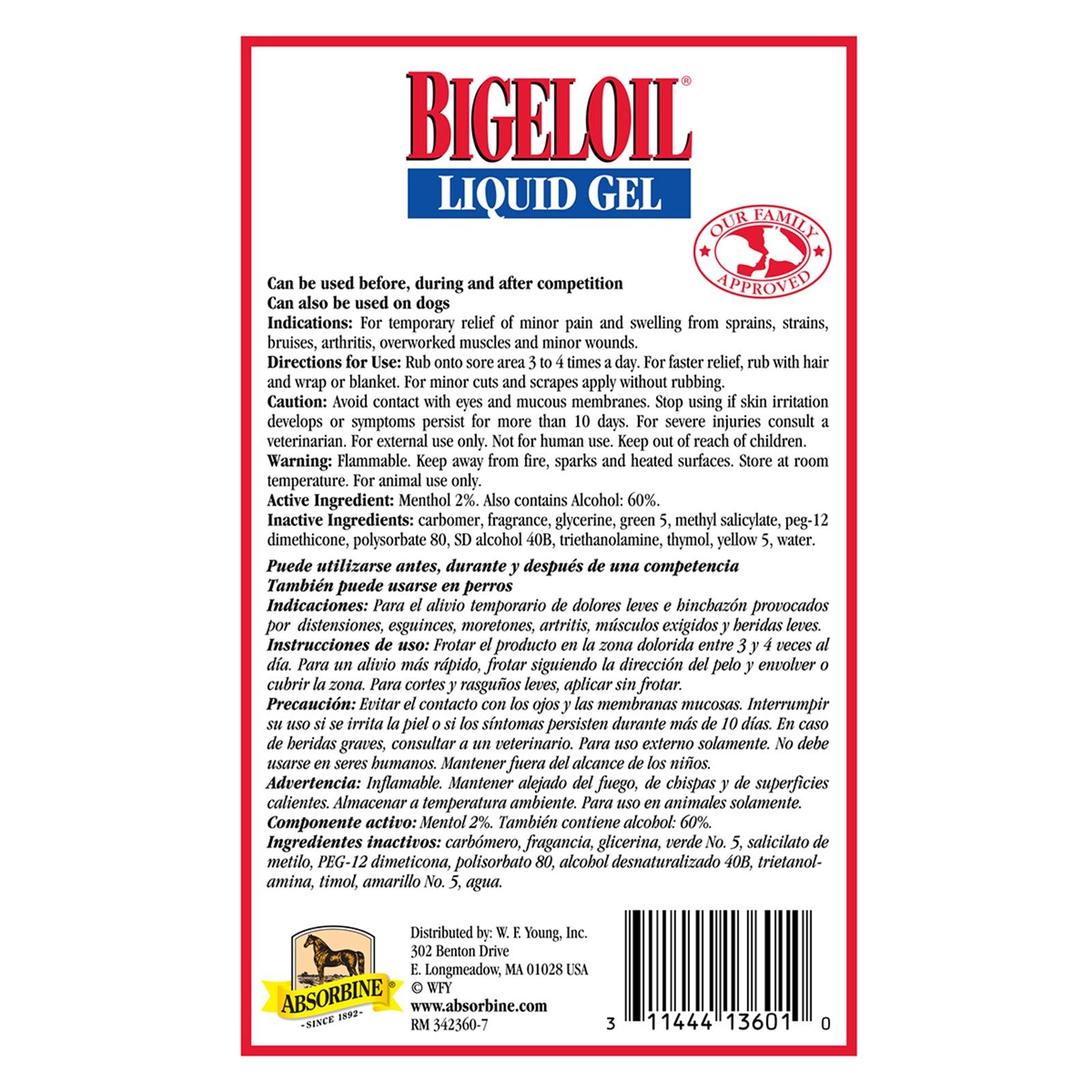 Bigeloil® Liniment Gel Muscle Care absorbine   