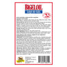 Bigeloil liquid gel topical pain relief back label.  Our family approved stamp from Absorbine.
