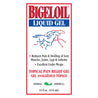 Bigeloil liquid gel topical pain relief gel 14 fluid oz. front label.