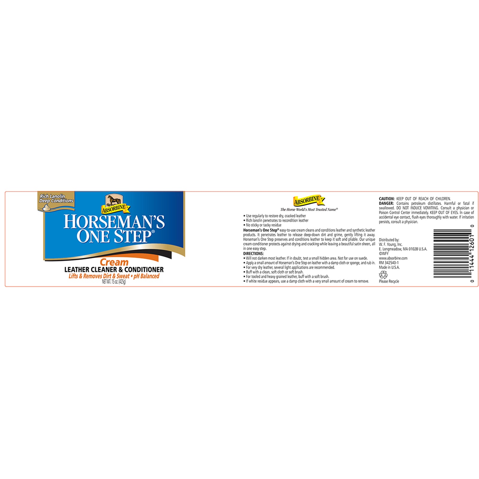 Absorbine 15 oz. Horseman's One Step Leather Cleaner Absorbine 15 oz. Horseman's One Step Leather Cleaner