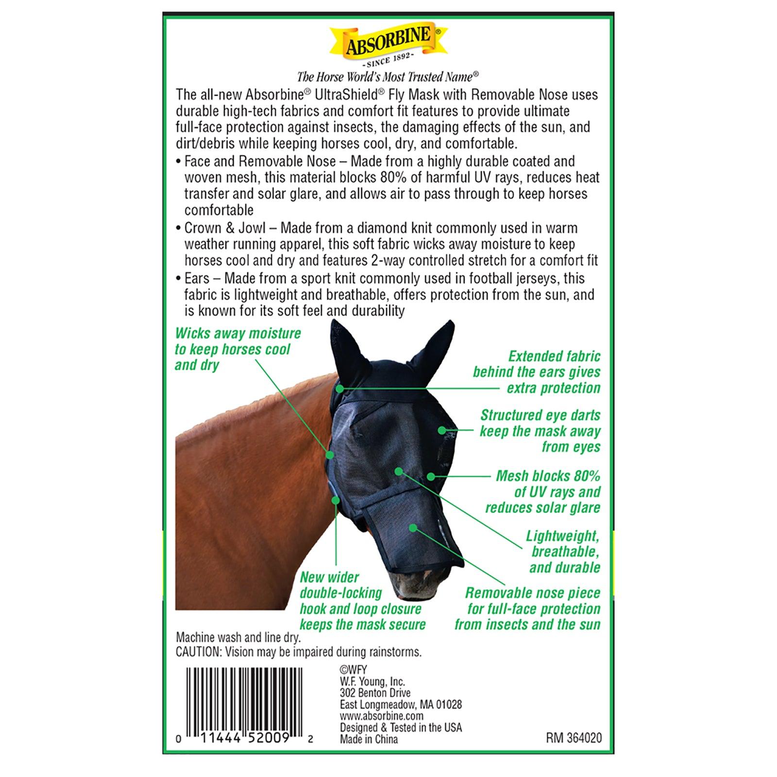 UltraShield® Fly Mask with Removable Nose