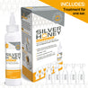 Silver Honey Ear Care Kit (treatment for one ear) for cats and dogs. Contains 4 fluid ounces of rinse, and 5- 1 mil liter premeasured concentrated doses.